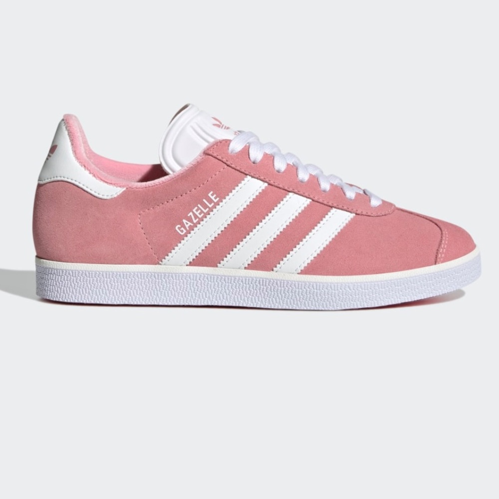 adidas Gazelle Pink and White Sneakers